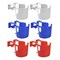 Spill-Resistant Pool Drink Holders - 6 Pack- Red, White, and Blue